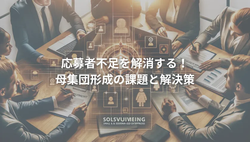 【中小企業向け】母集団形成で解決する採用の悩み