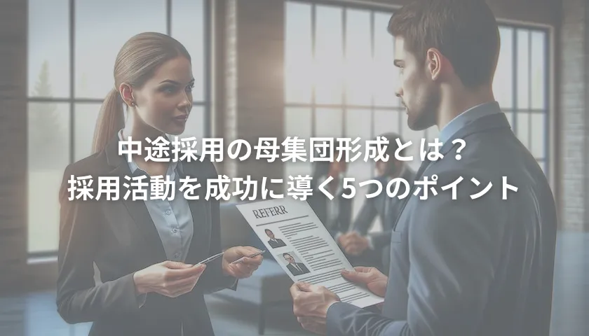 中途採用の母集団形成とは?採用活動を成功に導く5つのポイント