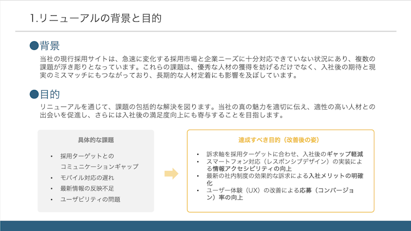 リニューアルの目的